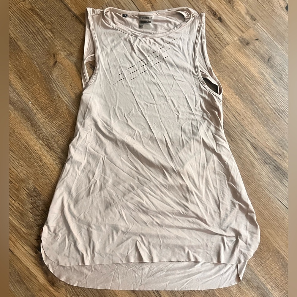 Gymshark Women’s Speed Tank Open Back Sleeveless Running Shirt pale blush pink-S